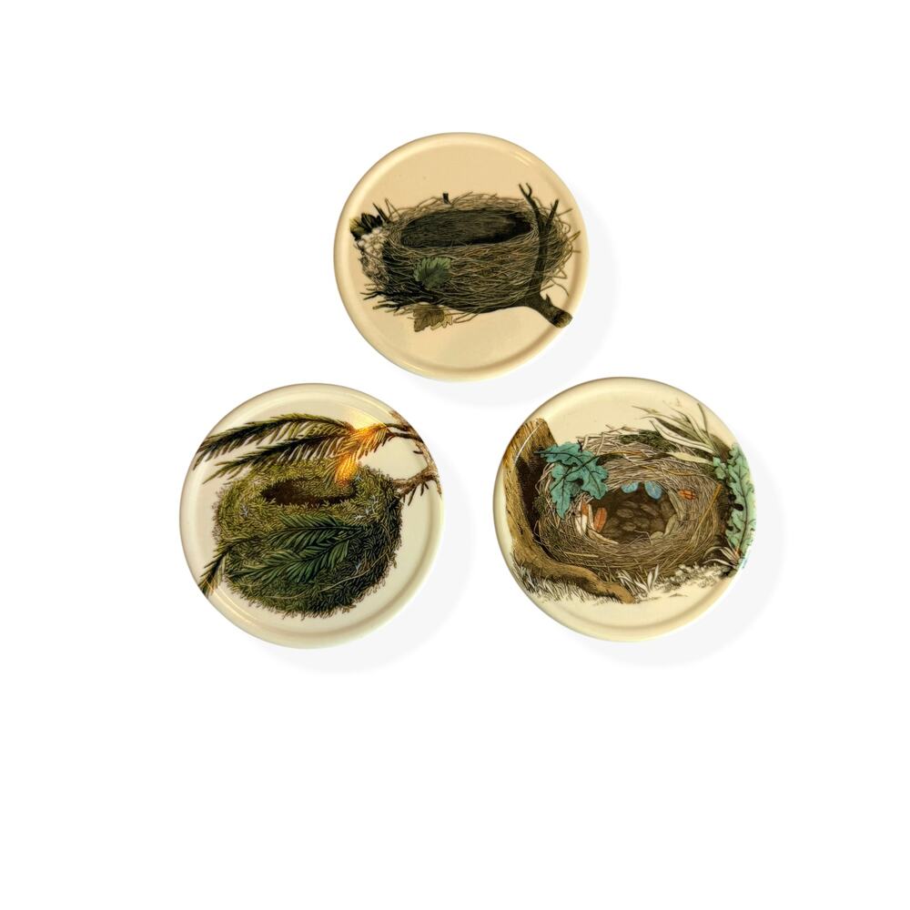 John Derian for Target Melamine Birds Nest Set Of Three Coasters